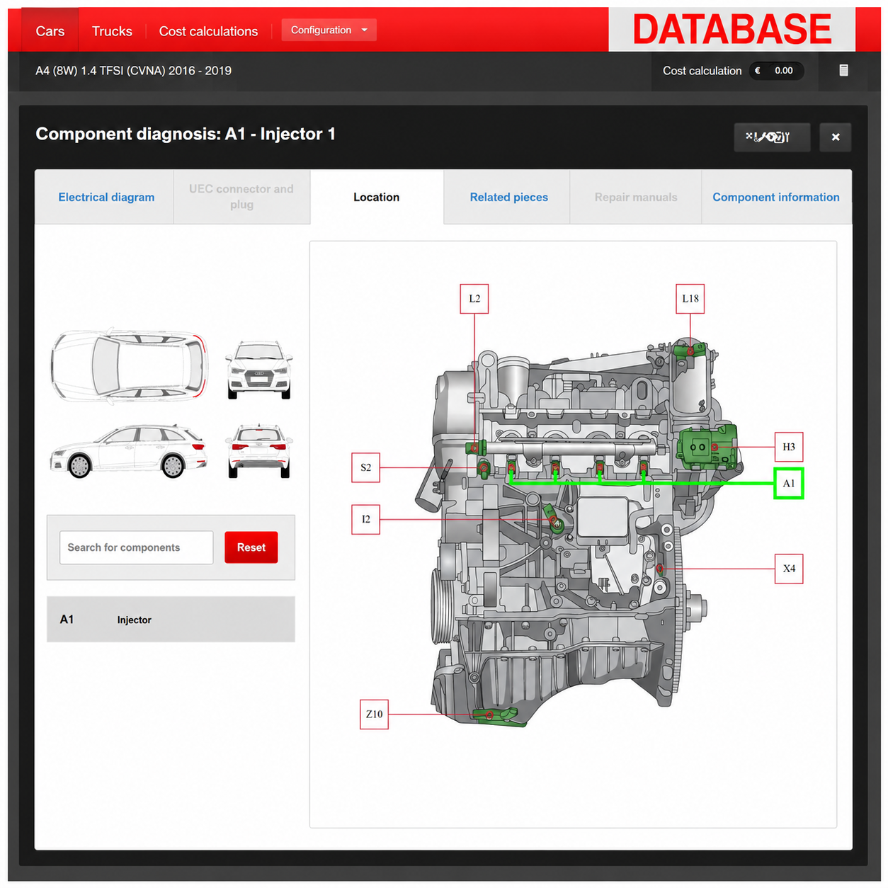 Professional Repair Database for All Car Brands